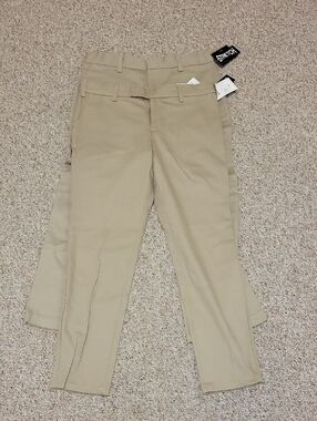 Girl's K12 Gear Stretch Khaki Pants - Beige 8 1/2 Academia school uniform New